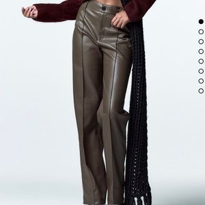 Zara Faux Leather Francoise Pant